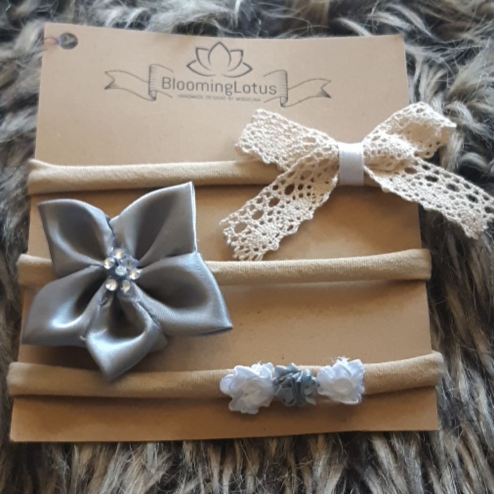 3 nylon headbands